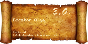 Bocskor Olga névjegykártya